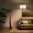 thumbnail image 5 of Plimpton 76" 1 Light Arc Floor Lamp - Espresso Wood and Brushed Nickel, 5 of 12