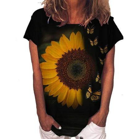 

Womens Tops Oversized T Shirts for Women Women s Leisure Sexy Trendy Summer Round-Neck T-Shirt Printed Short Sleeve Tops Blouse Backless Top White Crop Top Clearance Orange M