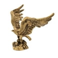 thumbnail image 3 of Collectible India Brass Eagle Statue Wild Bird Flying Hawk Sculpture Feng Shui Decorative Home Office Showpiece Figurine (Size 7 x 4.5 x 5.5 Inches), 3 of 8