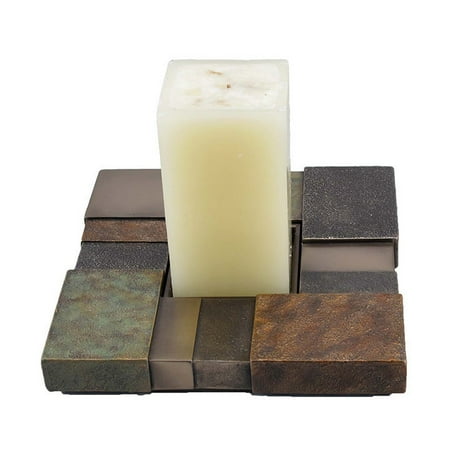 Bronze Fusion Jack - 7.5 Inch Cold Cast Bronze Color Fusion Tile Candle Holder Home Decor