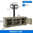 thumbnail image 6 of Dextrus TV Stand with Mount for 60/65/70 inch TVs, Farmhouse TV Mount , Height Adjustable, Rustic Oak, 6 of 6