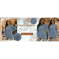 thumbnail image 4 of Rosvigor Sweatshirts for Women Henley Shirts Casual Long Sleeve Ribbed Tunic Button Up Tops, 4 of 6