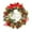 Red 10LED, variant on Christmas Wreath for Front Door | Festive Artificial Floral Holiday Wreath LED Lights | Faux Pine Décor with Bonus Wreath and Accessories Hooks and Linen Hanging Ribbon - 12 inch