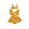 thumbnail image 1 of Newborn Baby Girls Daisy Flower Romper Skirt with Headband Outfits Clothes Set, 1 of 5