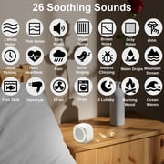 TSV White Noise Machine, Mini and Portable Travel Sound Machine for Sleep, 26 Soothing Sounds, Timer Function