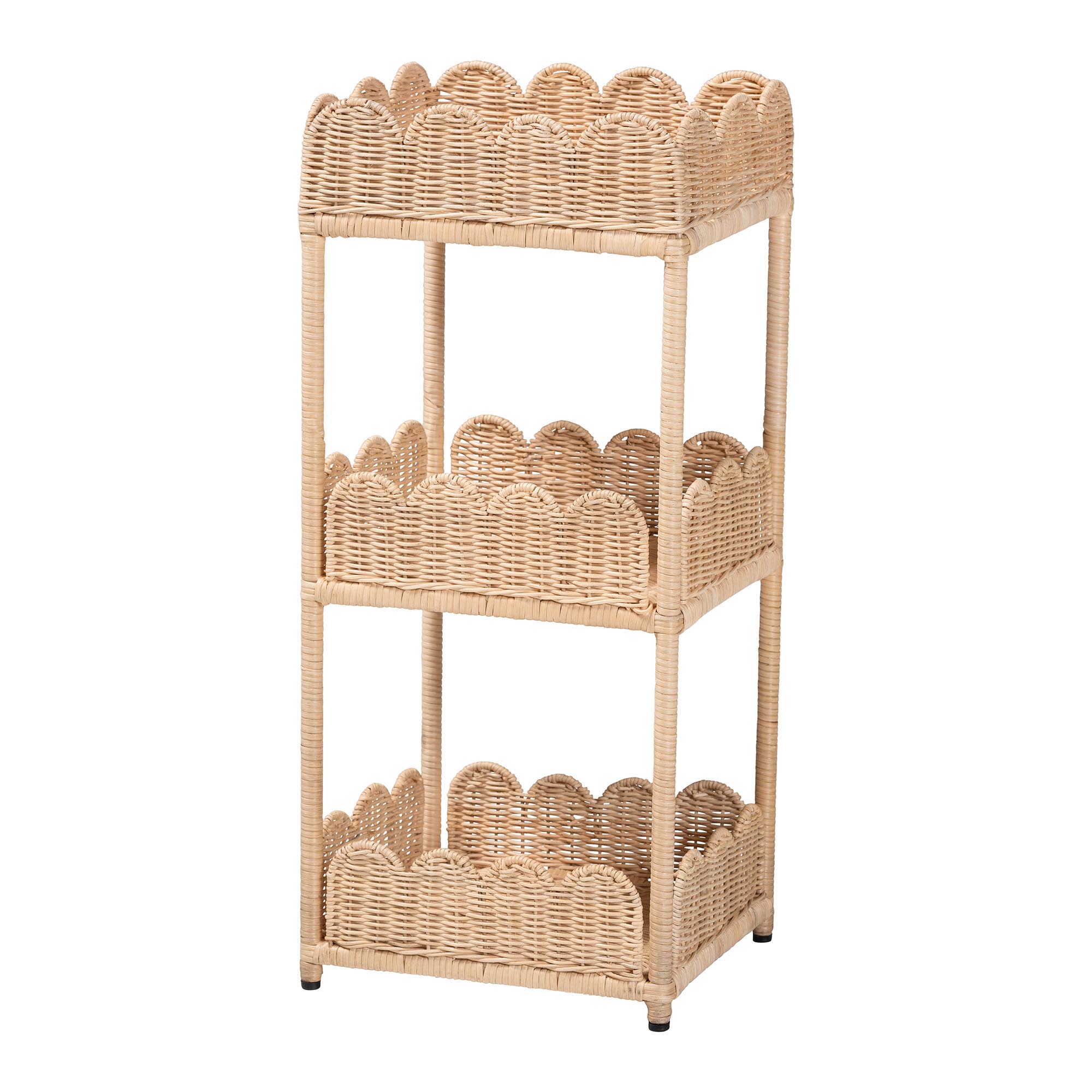 bali & pari Brooks Boho Accent Shelf, 3-Tier, Natural Brown