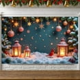 thumbnail image 2 of Snowflake Lighted Christmas Banner Christmas Tree Design Holiday Banner Reindeer Pattern Snow Scene Festive Banner for Christmas Decoration Holiday Party Home Decor, 2 of 9