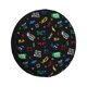thumbnail image 1 of Fotbe Gamepads Funda de Llanta de Repuesto con Estampado, Engrosada, Ajuste Universal para Jeep, Remolque, RV, SUV, Camión-16 inch, 1 of 6