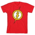 thumbnail image 3 of The Flash Lightning Bolt Emblem Youth Red Graphic Tee-XL, 3 of 6
