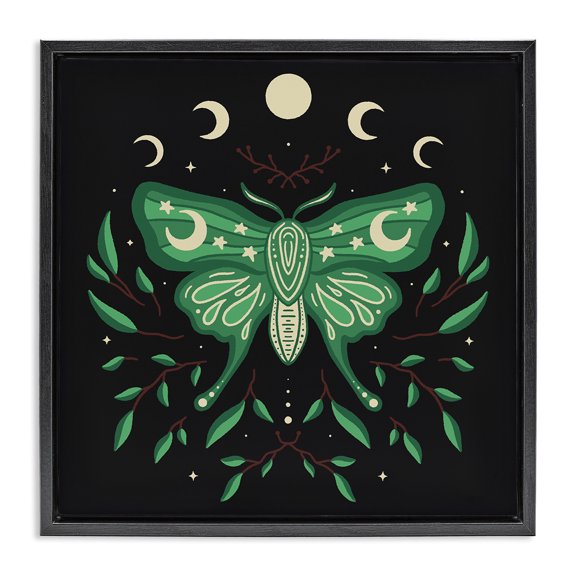 Stupell Industries Eclectic Black Floating Frame Canvas Art, 18 x 18, by Ahmed Sameh Hussein