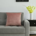 thumbnail image 2 of Mainstays 18" x 18" Pink Textured Velvet Polyester Decorative Pillow, 2 of 5