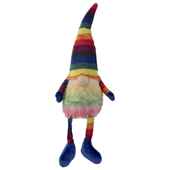 Northlight Gnome, Striped Rainbow, Spring, Dangling Legs, Multicolor, 20 Inch, 1 Count