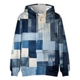 thumbnail image 4 of Men's Oversized Graffiti Print Hooded Sweatshirt, Long Sleeve Loose Fit Casual Pullover Fleece Hoodie for Streetwear,Khaki,M, 4 of 5