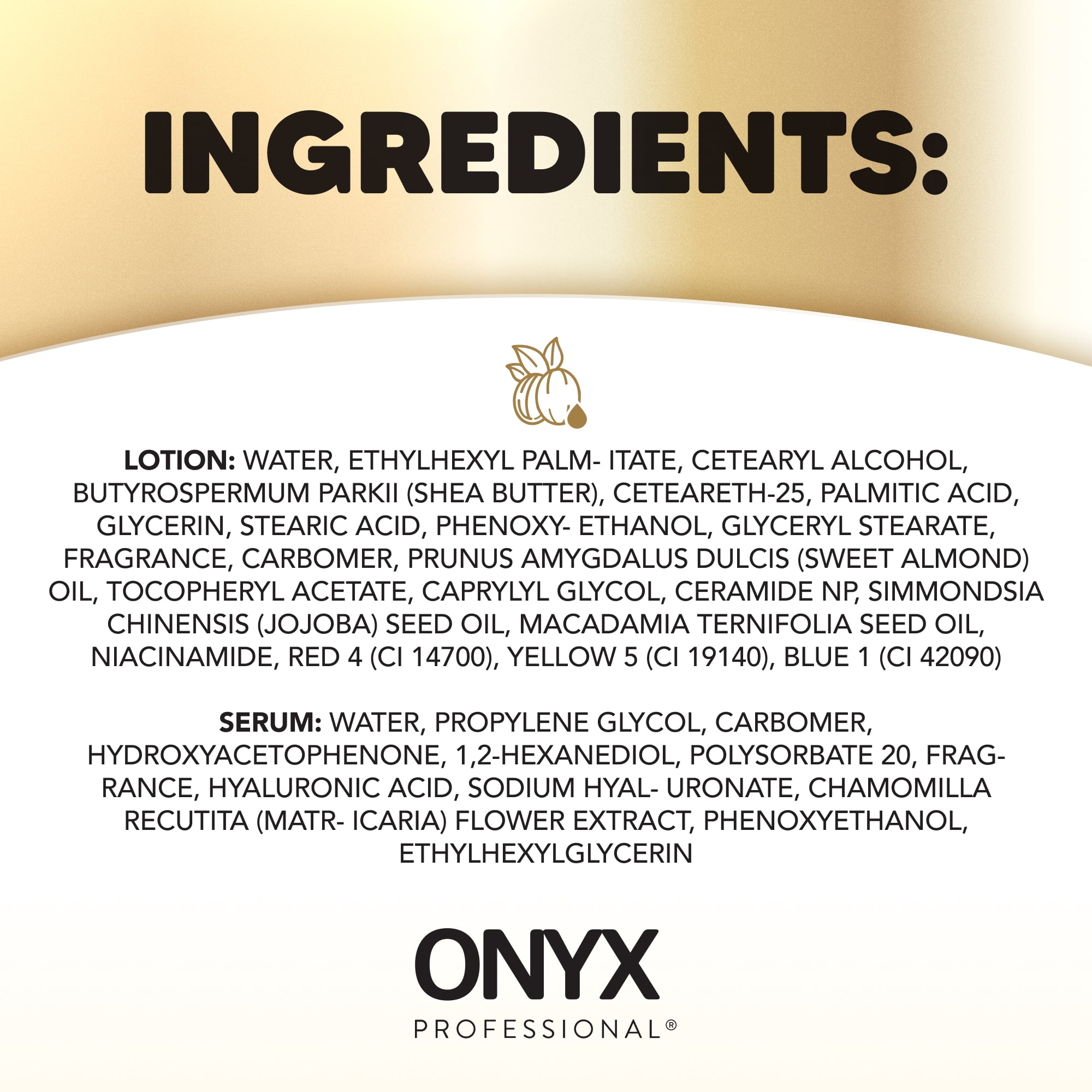 ONYX Professional Hydrating Body Lotion and Serum Duo, Marshmallow Cream, 5 fl oz
