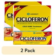 (2 pack) Cicloferon Cold Sore Treatment Gel, Clear, 1 Tube of 0.14 oz