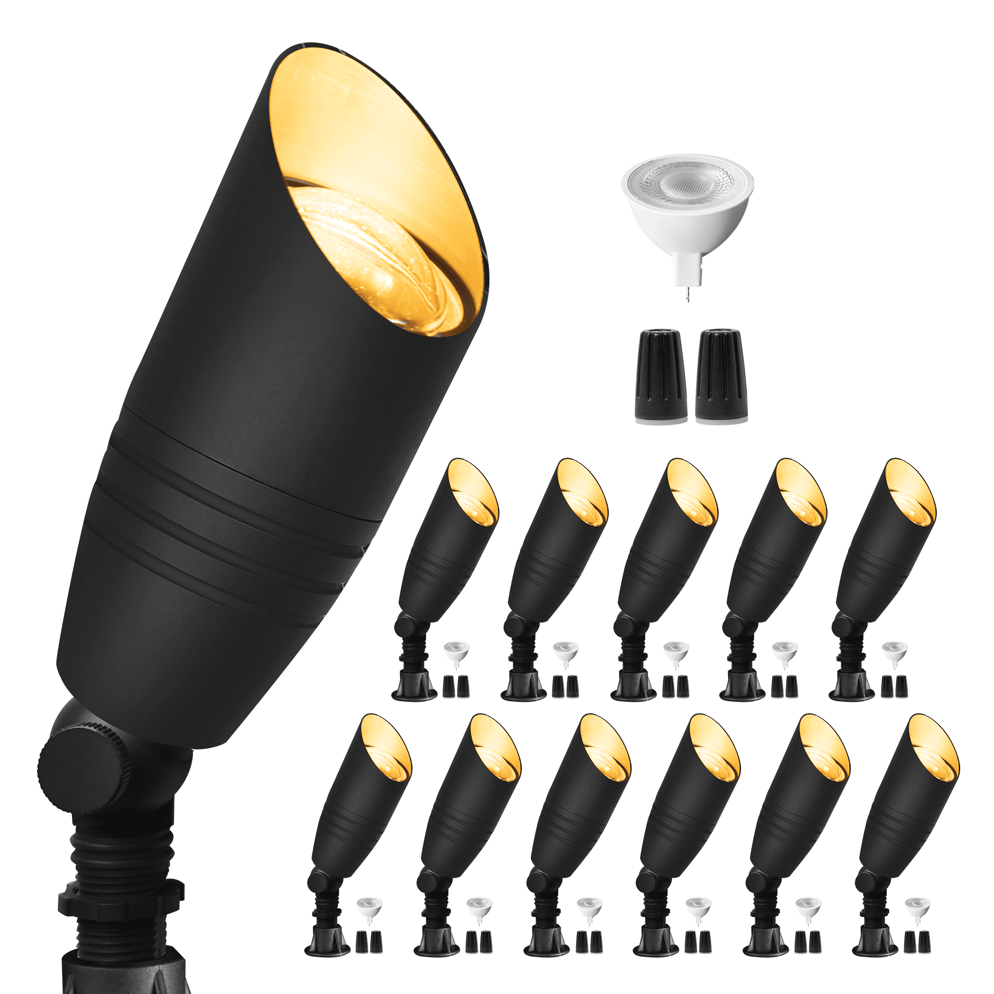 Gardenreet Landscape Spotlights Black, Brass Low Voltage Landscape