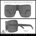 thumbnail image 3 of Fancy Large Oversized Curved Panel Monoblock Shield Sport Plastic Sunglasses Tortoise - Brown, 3 of 7