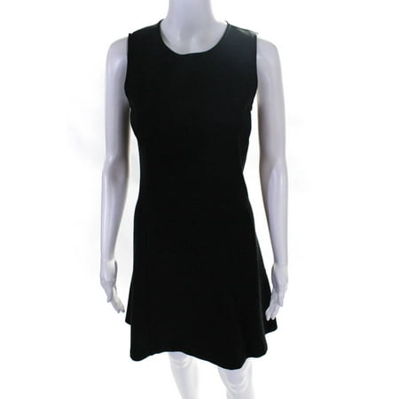

Pre-owned|Theory Womens Sleeveless Pleated Scoop Neck Dress Gray Size 6