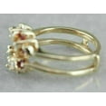thumbnail image 4 of 2Ct Round Cut Simulated Red Ruby Women's Enhancer Wrap Wedding Ring 14k Yellow Gold Plated, 4 of 4