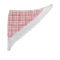 thumbnail image 4 of Unique Bargains 1 Pc French Lace Triangle Bandana Plaid Turban Crochet Hair Scarf for Women Pink White, 4 of 5