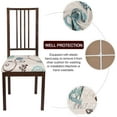 thumbnail image 3 of Seat Covers for Dining Room Chairs Stretch Printed Chair Seat Covers Set of 6, Removable Washable Upholstered Chair Seat Protector Cushion Slipcovers for Kitchen, Office(Ball Flower), 3 of 6