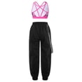 thumbnail image 2 of vastwit Kids Girls Jogger Pants Dance Outfits Sports Crop Tops 2 Piece Set for Jaz Hip Hop Street Gardenia Rose 6, 2 of 7