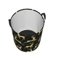 thumbnail image 4 of Xecao Christmas Gold Deers Print Laundry Hamper Basket,designed for Blanket Storage and Nursery Clothes in the Bedroom, 4 of 8
