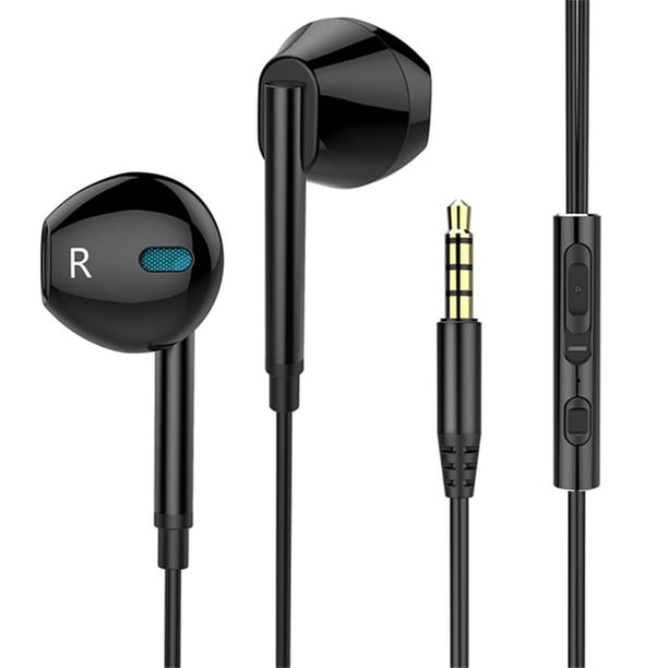 Wired Microphone 3.5mm In-ear Sports Earbuds Sports Metal Gaming Bass Headphones