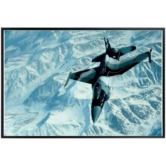 F-16 Fighting Falcon Wall Art – Military Air Force Jet Poster – Ideal Gift for Pilots and Aviation Enthusiasts – Unframed Fighter Plane Decoration