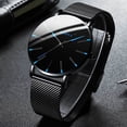 thumbnail image 2 of Relojes De Cuarzo De Negocios De Acero Inoxidable Geneva Simples Para Hombre, 2 of 4