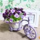 thumbnail image 1 of Soporte para plantas de decoración de flores artificiales de bicicleta nostálgica (púrpura) JM, 1 of 5