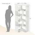 thumbnail image 5 of UBesGoo 6 Tiers Corner Shelf Bookshelf Bookcase Shelving Units Free Standing Shelving Unit White, 5 of 16