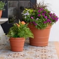thumbnail image 2 of Bloem Rolled Rim 22" Round Plastic Planter - Lightweight, Heavy Duty Indoor/Outdoor Pot, Terra Cotta, 2 of 4