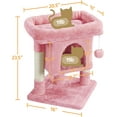 thumbnail image 2 of YEXJ Cat Scratching Posts with Bed, 23.5 Inches Cat Kitten Scratcher Featuring with Sisal Scratch Posts, Interactive Dangling Ball for Indoor Large Cats-Pink, 2 of 10