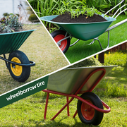 Hi-Run Ribbed 16 Inch 4.80/4.00-8 Wheelbarrow Tire Assembly with 5/8 Bushing
