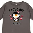 thumbnail image 4 of Inktastic I Love My Papa with Cute Penguin and Hearts Girls Long Sleeve Toddler T-Shirt, 4 of 5