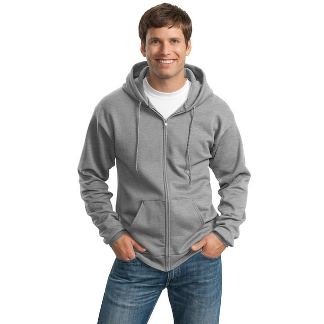 Sudadera con capucha y cierre completo de tejido Fleece Essential de Port & Company? Tall. PC90ZHT Puerto & Compa??a PC90ZHT