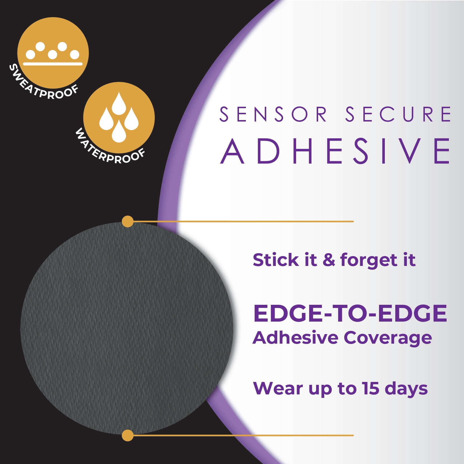 CoverGuard Overpatches for Dexcom G7 | 25 Ct Black | Premium Waterproof CGM Covers | Latex-Free | Anti-Fray | Easy Application & Removal | Sensor Protection