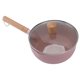 thumbnail image 3 of Olla para leche con mango de madera, de aleación de aluminio, multifuncional, de fondo plano, para salsa de fideos, para el hogar, cocina, restaurante, color rosa, con tapa, 3 of 15
