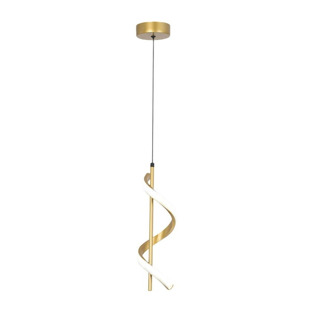 lionlar LED Pendant Light Bar Chandelier Decor Entryway Spiral Ceiling Light Fixture White Warm Neutral