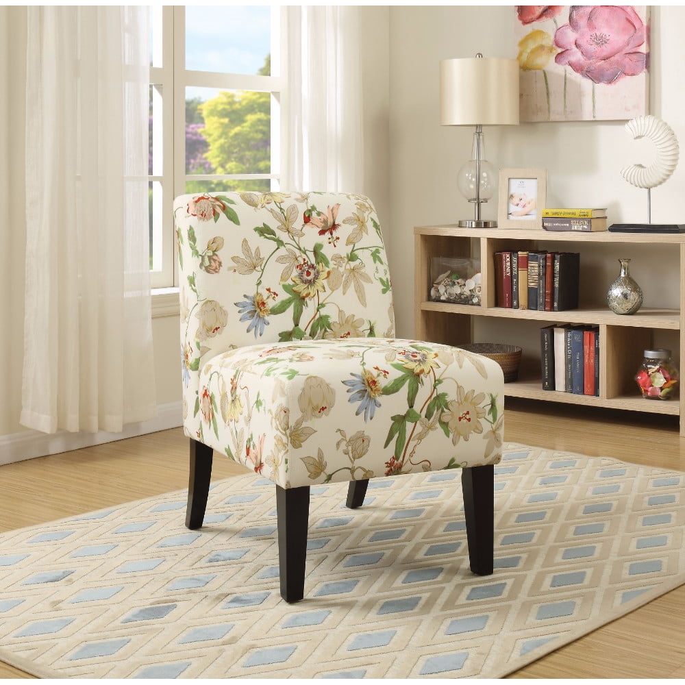 Accent Chair, Multicolor Floral Fabric - Walmart.com - Walmart.com