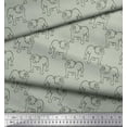 thumbnail image 2 of Soimoi Cotton Poplin Fabric Bull Dog Printed Fabric 1 Yard 42 Inch Wide, 2 of 3