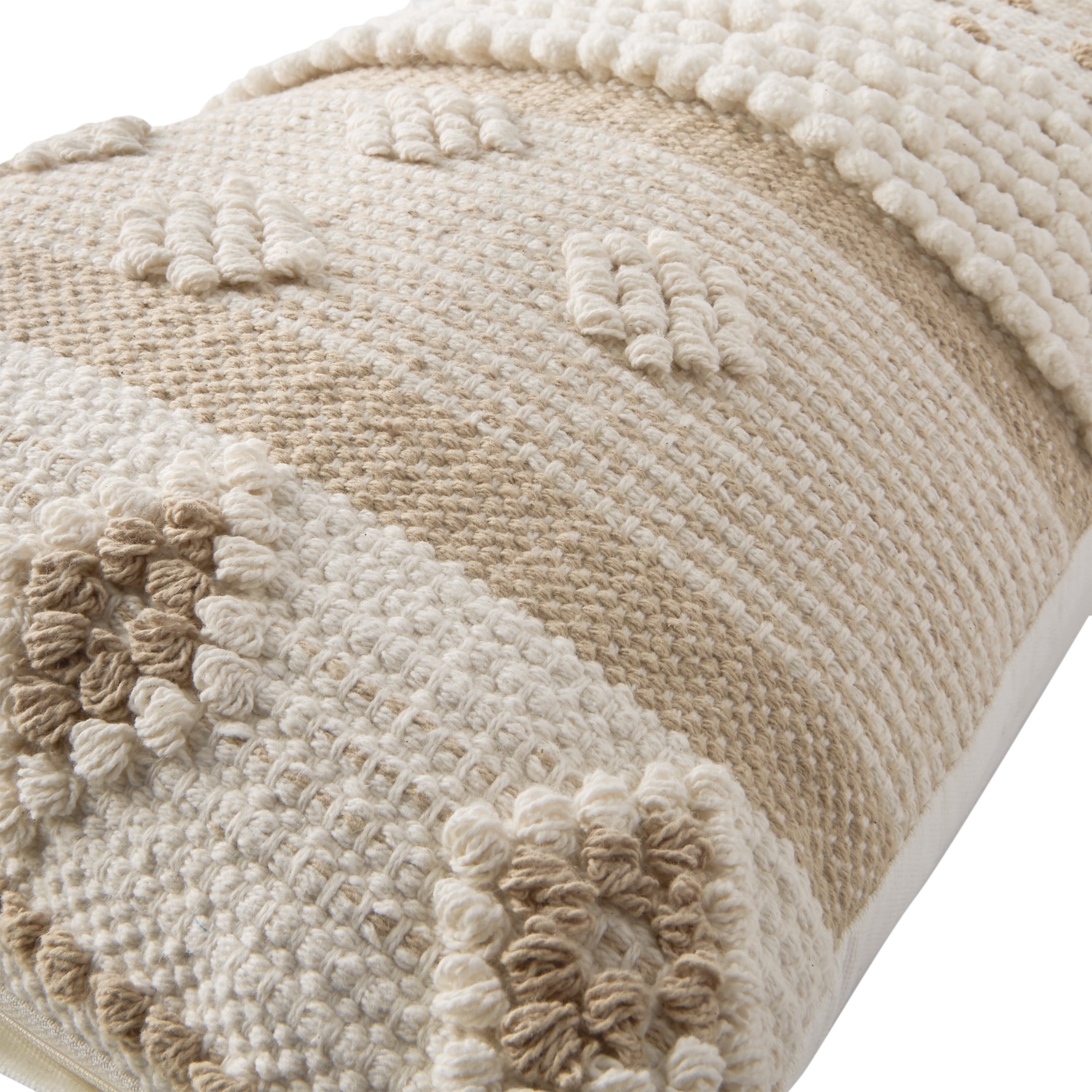 Better Homes & Gardens 14 x 24 Beige Oblong Teddy Plush Sherpa Polyester Throw  Pillow (1 Count) 