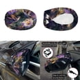 thumbnail image 5 of Yuyamidu Hummingbird Car Side View Mirror Covers Purple Floral Auto Hood Protector Fashion Car Hood Cover Protector with Exterior Rear View Mirror Cover Wrap Car Decor, Set of 3, 5 of 7