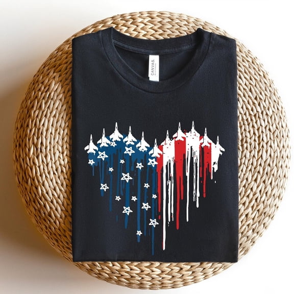 Hot Trending T-Shirt With Red White Blue Air Force Flyover Shirt,4Th Of July Shirt,Red Wine Blue,Independence Day Shirt,Gift For Women,American Flag,Red White Blue Design Preview Only