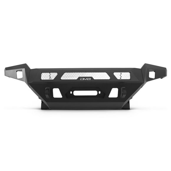 DV8 Offroad Bumper FBTT1-07 MTO Series; Modular Design; Direct Fit; Mounting Hardware Included; Without Grille Guard; With Winch Mount/Will Support a 12000 Pound Rated Winch; With D-Ring Shackles