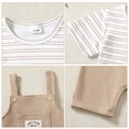 thumbnail image 4 of CARETOO Baby Boys Clothes Unisex Rompers For Baby Girls Unisex Baby Clothes 2pcs Infant Summer Overalls Outfit  6 Months-3T Jumpsuit Set, 4 of 13