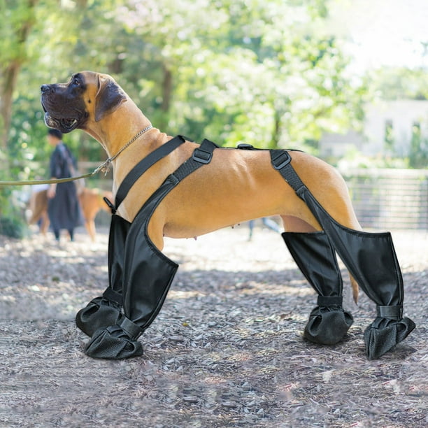 Anti-Slip Dog Shoes, Dog Suspender Boots with Pet Paw Protectors