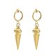 thumbnail image 1 of Pendientes colgantes KAIYANG para mujer con forma de aro cónico estilo B, 1 of 5