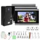 thumbnail image 1 of Timbre de vídeo WiFi de 7 pulgadas con cable, contraseña 3 en 1 con Control de acceso de huellas dactilares IC para aplicación remota TUYA Wifi, enchufe ACUK de 100-240V, 1 of 10